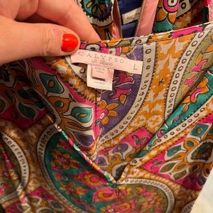 Calypso Long dress with front slit and sash.